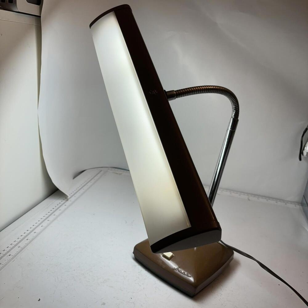 Vintage Mcm Brown Fluorescent Light